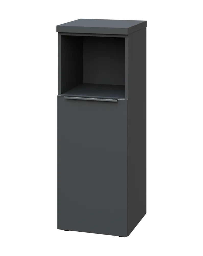 SIN 3 - 4DN kancelářská skříň, 1-dveřová/nika, levá, 1120x400x400, antracit